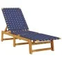 Tumbonas con mesa 2 uds madera maciza de acacia azul oscuro de vidaXL, Tumbonas - Ref: Foro24-3214218, Precio: 259,11 €, Desc...