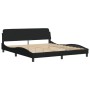 Cama con colchón de tela negro 180x200 cm de vidaXL, Camas y somieres - Ref: Foro24-3208446, Precio: 415,28 €, Descuento: %