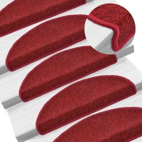 Alfombrillas de escalera 15 unidades rojo burdeos 65x24x4 cm de vidaXL, Alfombrillas para escalones - Ref: Foro24-133889, Pre...