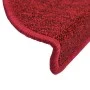 Alfombrillas de escalera 15 unidades rojo burdeos 65x24x4 cm de vidaXL, Alfombrillas para escalones - Ref: Foro24-133889, Pre...