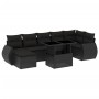 Set de sofás de jardín 8 piezas y cojines ratán sintético negro de vidaXL, Conjuntos de jardín - Ref: Foro24-3268685, Precio:...