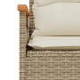 Banco de jardín y cojines ratán sintético beige 116x62,5x74 cm de vidaXL, Bancos de jardín - Ref: Foro24-368403, Precio: 164,...