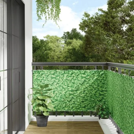 Pantalla de privacidad de balcón PVC plantas verde 500x75 cm de vidaXL, Paneles de vallas - Ref: Foro24-4005406, Precio: 23,0...