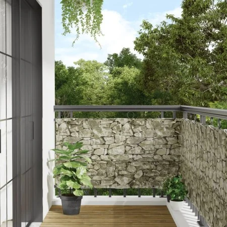 PVC balcony privacy screen stone look 800x75 cm by vidaXL, fence panels - Ref: Foro24-4005425, Price: 32,28 €, Discount: %