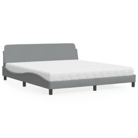 Cama con colchón de tela gris claro 180x200 cm de vidaXL, Camas y somieres - Ref: Foro24-3208444, Precio: 375,60 €, Descuento: %