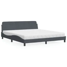 Cama con colchón terciopelo gris oscuro 180x200 cm de vidaXL, Camas y somieres - Ref: Foro24-3208452, Precio: 389,20 €, Descu...