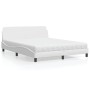 Cama con colchón cuero sintético blanco 160x200 cm de vidaXL, Camas y somieres - Ref: Foro24-3208438, Precio: 349,25 €, Descu...