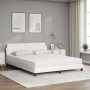 Cama con colchón cuero sintético blanco 160x200 cm de vidaXL, Camas y somieres - Ref: Foro24-3208438, Precio: 349,25 €, Descu...