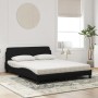 Cama con colchón terciopelo negro 160x200 cm de vidaXL, Camas y somieres - Ref: Foro24-3208433, Precio: 369,58 €, Descuento: %