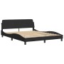 Cama con colchón terciopelo negro 160x200 cm de vidaXL, Camas y somieres - Ref: Foro24-3208433, Precio: 369,58 €, Descuento: %