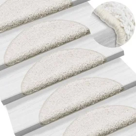 Alfombras de peldaños de escalera 15 uds blanco 56x17x3 cm de vidaXL, Alfombrillas para escalones - Ref: Foro24-133898, Preci...