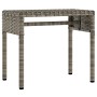 Tumbona con capota y mesa ratán sintético gris de vidaXL, Tumbonas - Ref: Foro24-368199, Precio: 193,31 €, Descuento: %