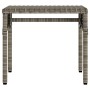 Tumbona con capota y mesa ratán sintético gris de vidaXL, Tumbonas - Ref: Foro24-368199, Precio: 193,31 €, Descuento: %