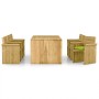 Comedor de jardín 7 pzas con cojines madera de pino impregnada de vidaXL, Conjuntos de jardín - Ref: Foro24-3065740, Precio: ...