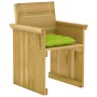 Comedor de jardín 7 pzas con cojines madera de pino impregnada de vidaXL, Conjuntos de jardín - Ref: Foro24-3065740, Precio: ...