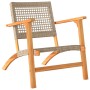 Juego de bistró 3 pzas ratán PE beige y madera maciza acacia de vidaXL, Conjuntos de jardín - Ref: Foro24-365867, Precio: 186...