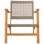Juego de bistró 3 pzas ratán PE beige y madera maciza acacia de vidaXL, Conjuntos de jardín - Ref: Foro24-365867, Precio: 186...