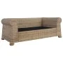 Sofá de 2 plazas con cojines ratán natural de vidaXL, Sofás - Ref: Foro24-283073, Precio: 555,64 €, Descuento: %