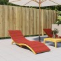 Cojín para tumbona tela rojo melange 200x50x4 cm de vidaXL, Cojines para sillas y sofás - Ref: Foro24-4002504, Precio: 39,00 ...