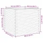 Jardinera madera de pino impregnada 80x80x68,5 cm de vidaXL, Maceteros y jardineras - Ref: Foro24-3282483, Precio: 235,48 €, ...