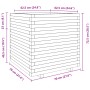 Jardinera madera maciza de pino 70x70x72,5 cm de vidaXL, Maceteros y jardineras - Ref: Foro24-3282584, Precio: 220,56 €, Desc...