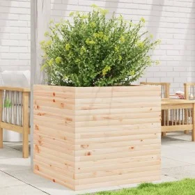 Jardinera de madera maciza de pino 70x70x68,5 cm de vidaXL, Maceteros y jardineras - Ref: Foro24-3282474, Precio: 196,14 €, D...