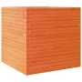 Jardinera de madera maciza de pino marrón cera 70x70x68,5 cm de vidaXL, Maceteros y jardineras - Ref: Foro24-3282476, Precio:...