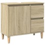Armario de baño madera contrachapada roble Sonoma 65x33x60 cm de vidaXL, Tocadores de baño - Ref: Foro24-847406, Precio: 53,2...