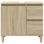 Armario de baño madera contrachapada roble Sonoma 65x33x60 cm de vidaXL, Tocadores de baño - Ref: Foro24-847406, Precio: 53,2...