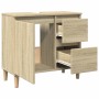 Armario de baño madera contrachapada roble Sonoma 65x33x60 cm de vidaXL, Tocadores de baño - Ref: Foro24-847406, Precio: 53,2...