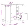 Armario de baño madera contrachapada roble Sonoma 65x33x60 cm de vidaXL, Tocadores de baño - Ref: Foro24-847406, Precio: 53,2...