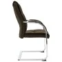 Silla de oficina voladiza de tela marrón de vidaXL, Sillas de oficina - Ref: Foro24-289338, Precio: 135,53 €, Descuento: %