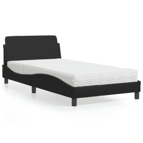 Cama con colchón cuero sintético negro 100x200 cm de vidaXL, Camas y somieres - Ref: Foro24-3208357, Precio: 233,01 €, Descue...