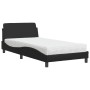 Cama con colchón cuero sintético negro 100x200 cm de vidaXL, Camas y somieres - Ref: Foro24-3208357, Precio: 233,01 €, Descue...