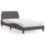 Cama con colchón cuero sintético gris 100x200 cm de vidaXL, Camas y somieres - Ref: Foro24-3208360, Precio: 238,33 €, Descuen...