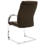 Silla de oficina voladiza de tela marrón de vidaXL, Sillas de oficina - Ref: Foro24-289338, Precio: 135,53 €, Descuento: %
