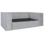 Sofá de 2 plazas con cojines ratán natural gris de vidaXL, Sofás - Ref: Foro24-283070, Precio: 442,38 €, Descuento: %