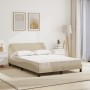 Cama con colchón tela color crema 120x200 cm de vidaXL, Camas y somieres - Ref: Foro24-3208369, Precio: 331,41 €, Descuento: %