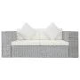 2-seater sofa with gray natural rattan cushions by vidaXL, Sofas - Ref: Foro24-283070, Price: 442,38 €, Discount: %