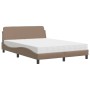 Cama con colchón cuero sintético capuchino 120x200 cm de vidaXL, Camas y somieres - Ref: Foro24-3208381, Precio: 323,63 €, De...
