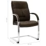 Silla de oficina voladiza de tela marrón de vidaXL, Sillas de oficina - Ref: Foro24-289338, Precio: 135,53 €, Descuento: %