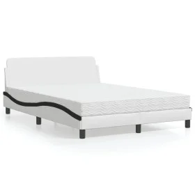 Cama con colchón cuero sintético blanco y negro 120x200 cm de vidaXL, Camas y somieres - Ref: Foro24-3208383, Precio: 318,90 ...