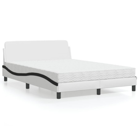 Cama con colchón cuero sintético blanco y negro 120x200 cm de vidaXL, Camas y somieres - Ref: Foro24-3208383, Precio: 322,90 ...