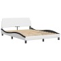 Cama con colchón cuero sintético blanco y negro 120x200 cm de vidaXL, Camas y somieres - Ref: Foro24-3208383, Precio: 322,90 ...