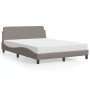 Cama con colchón tela gris taupe 140x190 cm de vidaXL, Camas y somieres - Ref: Foro24-3208388, Precio: 341,52 €, Descuento: %