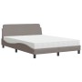 Cama con colchón tela gris taupe 140x190 cm de vidaXL, Camas y somieres - Ref: Foro24-3208388, Precio: 341,52 €, Descuento: %