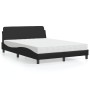 Cama con colchón cuero sintético negro 140x190 cm de vidaXL, Camas y somieres - Ref: Foro24-3208397, Precio: 338,91 €, Descue...