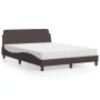 Cama con colchón tela marrón oscuro 140x200 cm de vidaXL, Camas y somieres - Ref: Foro24-3208407, Precio: 346,92 €, Descuento: %