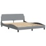 Cama con colchón de tela gris claro 160x200 cm de vidaXL, Camas y somieres - Ref: Foro24-3208424, Precio: 407,12 €, Descuento: %
