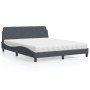 Cama con colchón terciopelo gris oscuro 160x200 cm de vidaXL, Camas y somieres - Ref: Foro24-3208432, Precio: 381,14 €, Descu...
